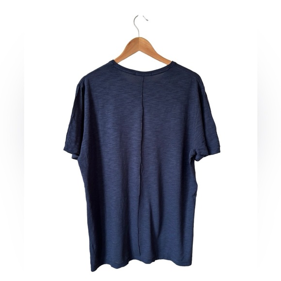 Robert Barakett Copperfield Short Sleeve Pin Tuck Crew Neck T Shirt Navy Size L - Picture 3 of 10